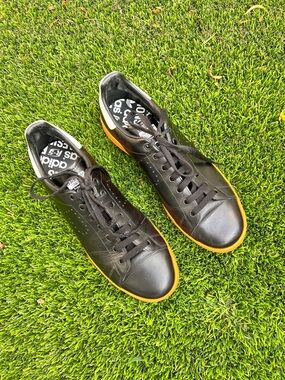 Adidas Stan Smith x Raf Simons Men’s Black Orange Leather Lace Up Sneakers US 11